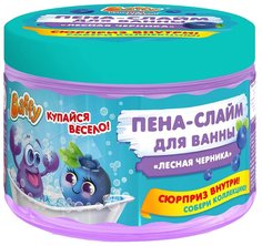 Пена-слайм Baffy для ванны детская с сюрпризом Лесная черника, 300 мл. D0153-B