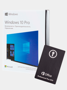 Windows 10 pro box + office pro plus 2019 pos Microsoft