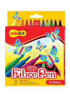 Фломастеры на водной основе FlexOffice, Colokit, 12 цветов