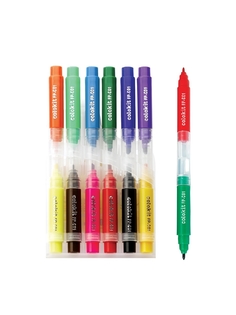 Фломастеры двусторонние FlexOffice, Colokit, 6шт / 12 цв