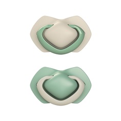 Пустышка симметричная силиконовая Canpol Babies Pure Color 0-6м,2 шт.,22/655_bei