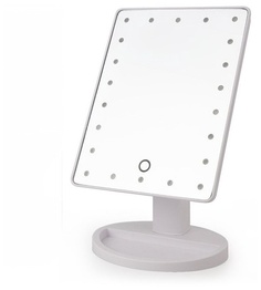 Косметическое зеркало настольное с подсветкой LARGE LED MIRROR Белый No Brand