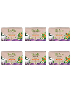 Туалетное мыло BioMio BIO-SOAP RU-CIS(20), Апельсин, лаванда и мята, 90 г, 6 штук