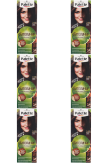 Краска для волос Palette, Фитолиния 3-65 Темный шоколад, 6 шт