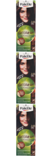Краска для волос Palette, Фитолиния 3-65 Темный шоколад, 3 шт