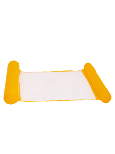 Круг для плавания Solmax надувной круг-гамак матрас, желтый, 125X70 см SM06997