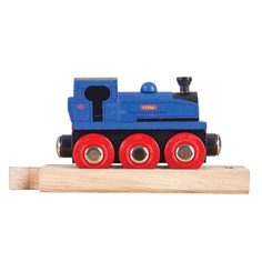 Игрушка Bigjigs Toys Локомотив Лидия дополнение к железным дорогам BJT477