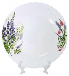 Тарелка десертная Daniks Лаванда 24 см белая