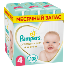 Подгузники Pampers Premium Care 4 (9-14 кг), 108 шт.