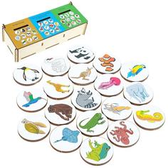 Сортер на три ящика Птицы, животные, водные Сибирские игрушки
