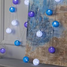 Световая гирлянда новогодняя Luazon Lighting клубки 3590720 5 м белый холодный