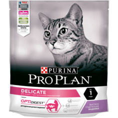Сухой корм для кошек PRO PLAN Delicate, индейка, 8шт, 400гр