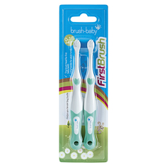 Зубная щетка Brush Baby FirstBrush бирюзовая 2шт. BRB103/104 teal