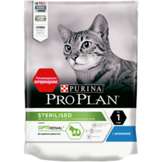 Сухой корм для стерилизованных кошек PRO PLAN Sterilised, кролик, 10шт, 200гр