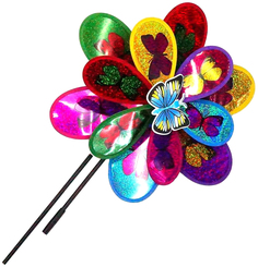 Двойной ветрячок цветок с бабочками 37 см Shantou Gepai PW37 1