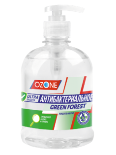 Мыло жидкое для рук Антибактериальное Romax OZONE Greenforest, 500 г
