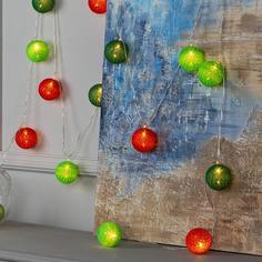 Световая гирлянда новогодняя Luazon Lighting клубки 3590725 5 м белый теплый