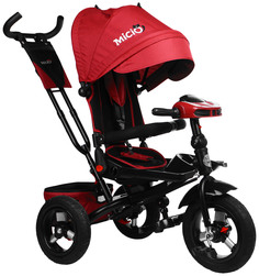 Велосипед трехколесный Micio Comfort Plus 2019, надувные колеса 12/10, цвет красный Micio