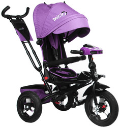 Велосипед трехколесный Micio Comfort Plus 2019, надувные колеса 12/10, сиреневый Micio