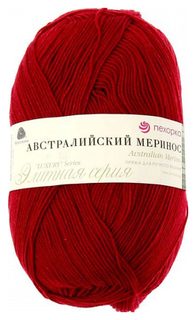 Пряжа Пехорка 1191479 Австралийский меринос 07 бордо