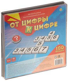 Рыжий кот Настольная игра игры в слова от цифры к цифре 100 фишек Рыжий кот ин-1800