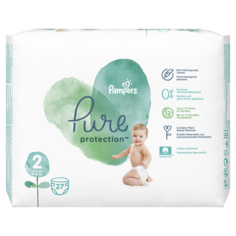 Подгузники Pampers Pure Protection 4-8 кг, размер 2, 27 шт.