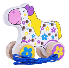 Шнуровка-каталка на веревочке Aalatoys "Лошадь"