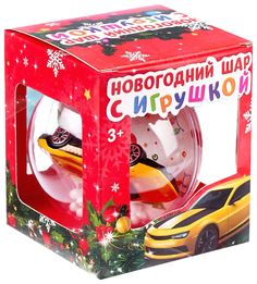 Шар на ель Woow Toys ЖЕлтая машинка 4175122 8 см 1 шт.