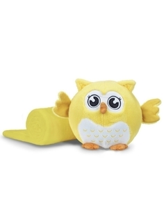 Мягкая игрушка антистресс TOYS Сова 3 в 1 с пледом Йу-Ху, цвет желтый, 43 см S875