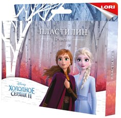 Пластилин Lori Дисней Холодное сердце-2, 12 цветов по 15 гр. Плд-025