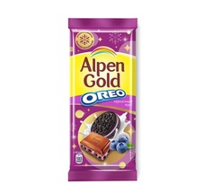 Молочный шоколад Alpen Gold Oreo Черничный мусс, 90г