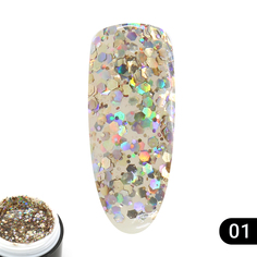 Глиттер гель Global Fashion 5 гр Glitter gel 01