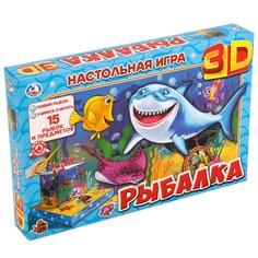 Умка настольная детская 3D игра Рыбалка (с картонными рыбками и удочкой)