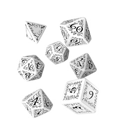 Набор кубиков Q-Workshop Elvish White & black Dice Set 7 SELV02