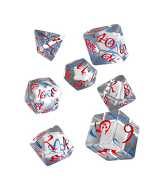 Набор кубиков Q-Workshop Classic RPG Translucent & blue-red Dice Set 7 SCLE16