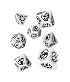 Набор кубиков Q-Workshop Dragons White & black Dice Set 7 SDRA02