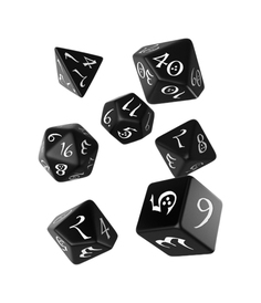 Набор кубиков Q-Workshop Classic RPG Black & white Dice Set 7 SCLE05