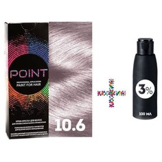 Крем-краска для волос POINT 10.6 и крем-окислитель 3%