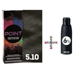Крем-краска для волос POINT 5.10 и крем-окислитель 6%