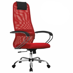 Кресло METTA SU-BK-8 ch ов/сечен Красный/Красный Метта