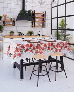 Скатерть на стол из рогожки "Всё себе", Птичка, Размер:150 х 120