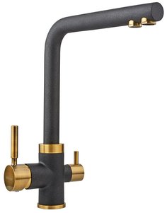 Смеситель для кухонной мойки Longran Sprint universal LM2194, Onyx granite