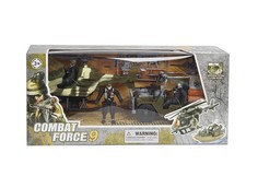Игровой набор Военный, джип, вертолет, арт. B3109-12 No Brand