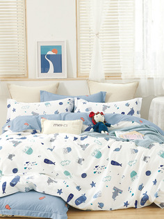 Постельное белье GoodNight Сатин Делюкс Кидс 906 с компаньоном 1,5 сп. (с нав. 50х70)