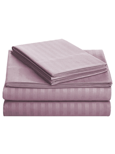 Постельное белье GoodNight Страйп-сатин дуэт (с нав. 50х70) розовый зефир