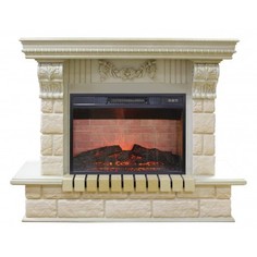 Электрокамин RealFlame Gracia 255/24 WT, белый камень