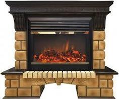 Электрокамин RealFlame Stone Brick, коричневый/бежевый