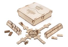 Настольная игра Eco Wood Art Сборная деревянная 3D EWA Домино Мексиканский поезд Emexdom