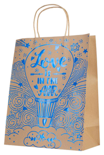 Пакет подарочный MAGIC HOME Love balloon крафтовый 26 х 32 х 10 см в ассортименте