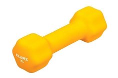 Гантель неопреновая, 1 кг, желтая SF 0540 Bradex